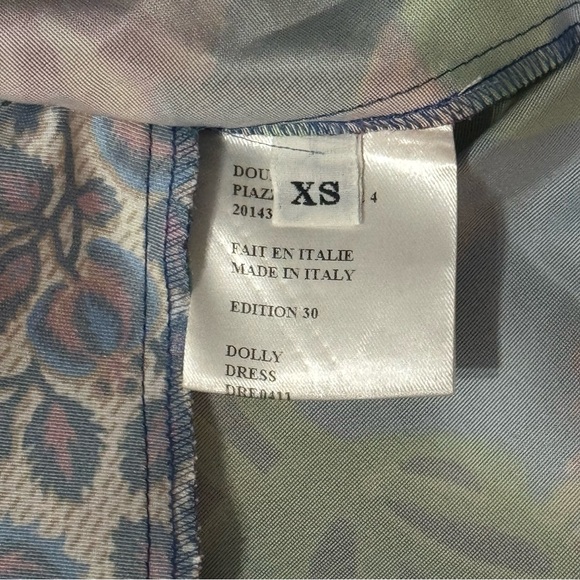 La DoubleJ Gerber Dolly Minidress Puff Sleeve XS Green Holiday Party Gift Ready - Picture 8 of 10